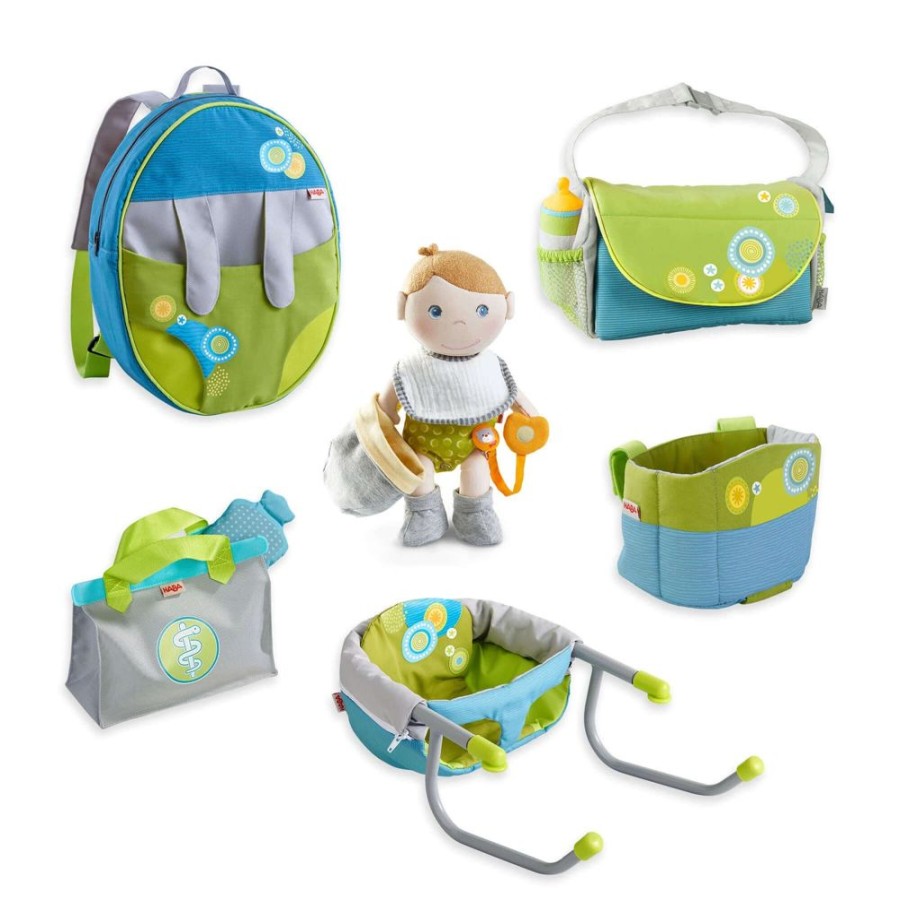 Pluche Poppen | HABA Maxime On The Go: Deluxe Babypopbundel