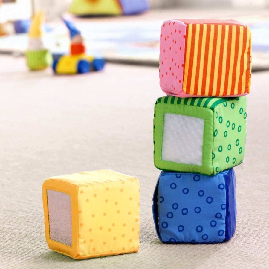 Pluche Babyspeelgoed | HABA Happy Quartett Baby'S 4-Delige Zachte Blokkenset