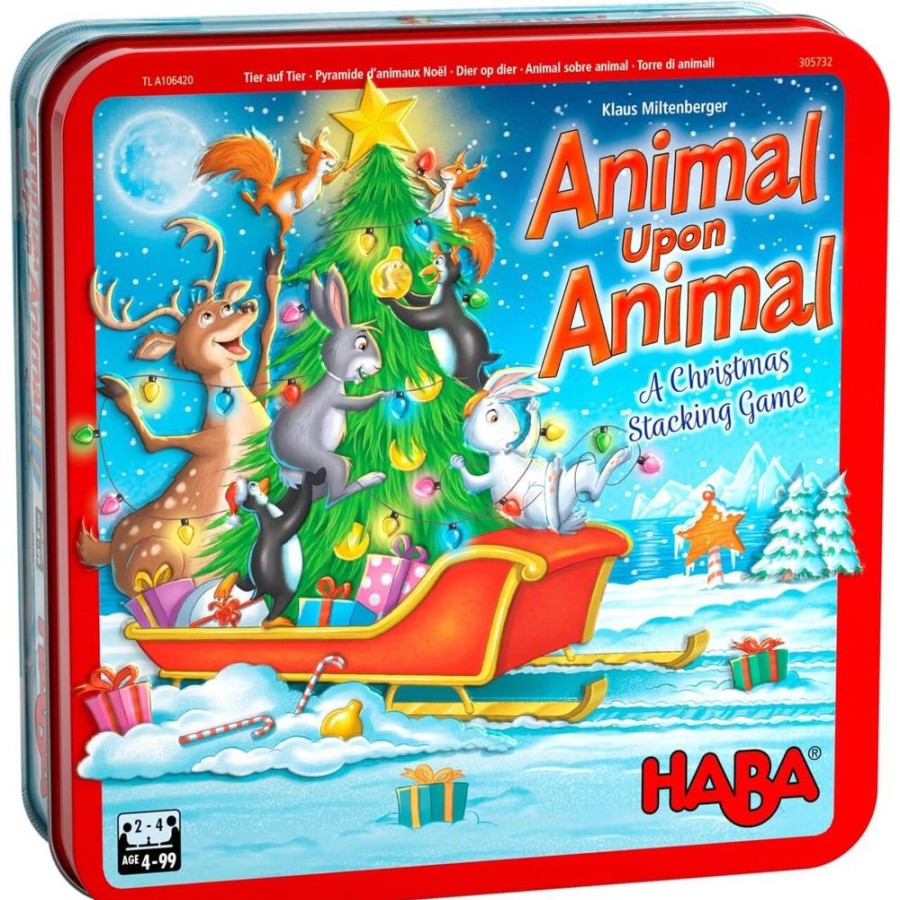 Familie Spellen | HABA Dier Op Dier Kerststapelspel