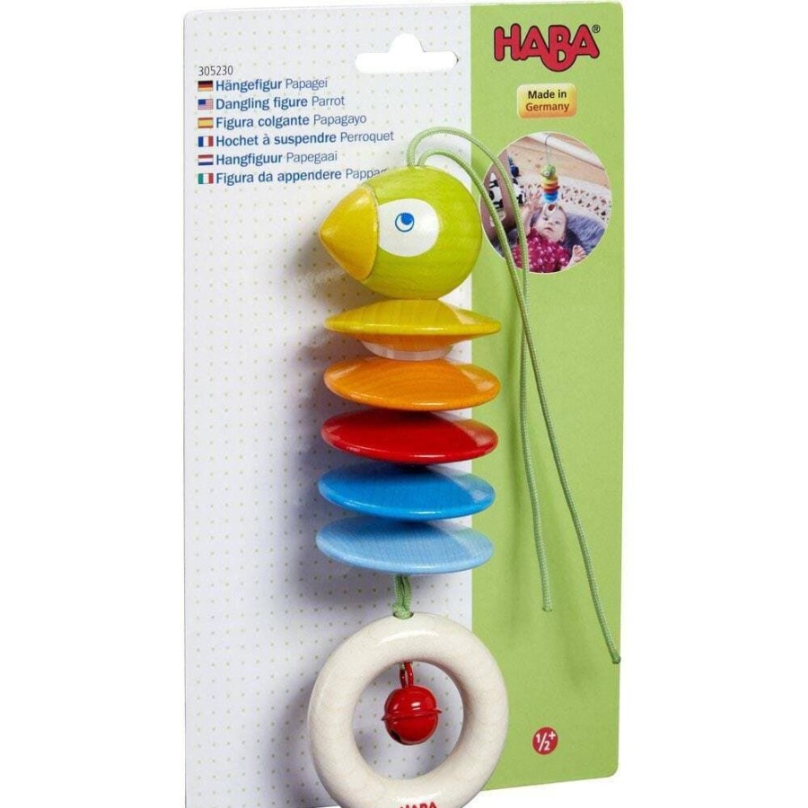 Hangend Babyspeelgoed + Mobieltjes | HABA Bungelende Figuur Papegaaiwagen En Wiegspeeltje