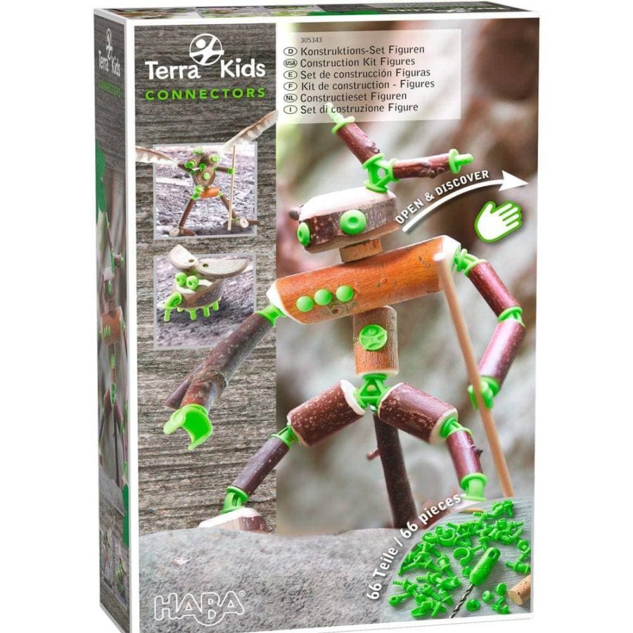 Terra Kids Natuurspeelgoed | HABA Terra Kids Connectors 66-Delige Figurenset