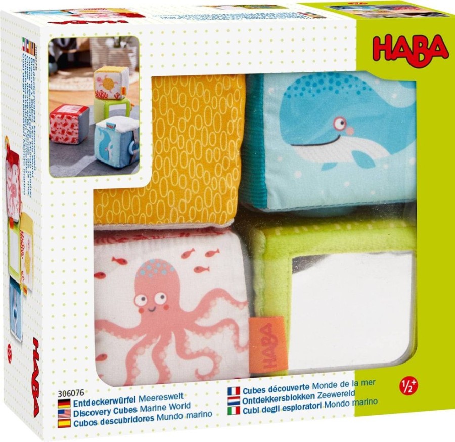 Pluche Babyspeelgoed | HABA Marine World Zachte Baby Discovery-Kubussen