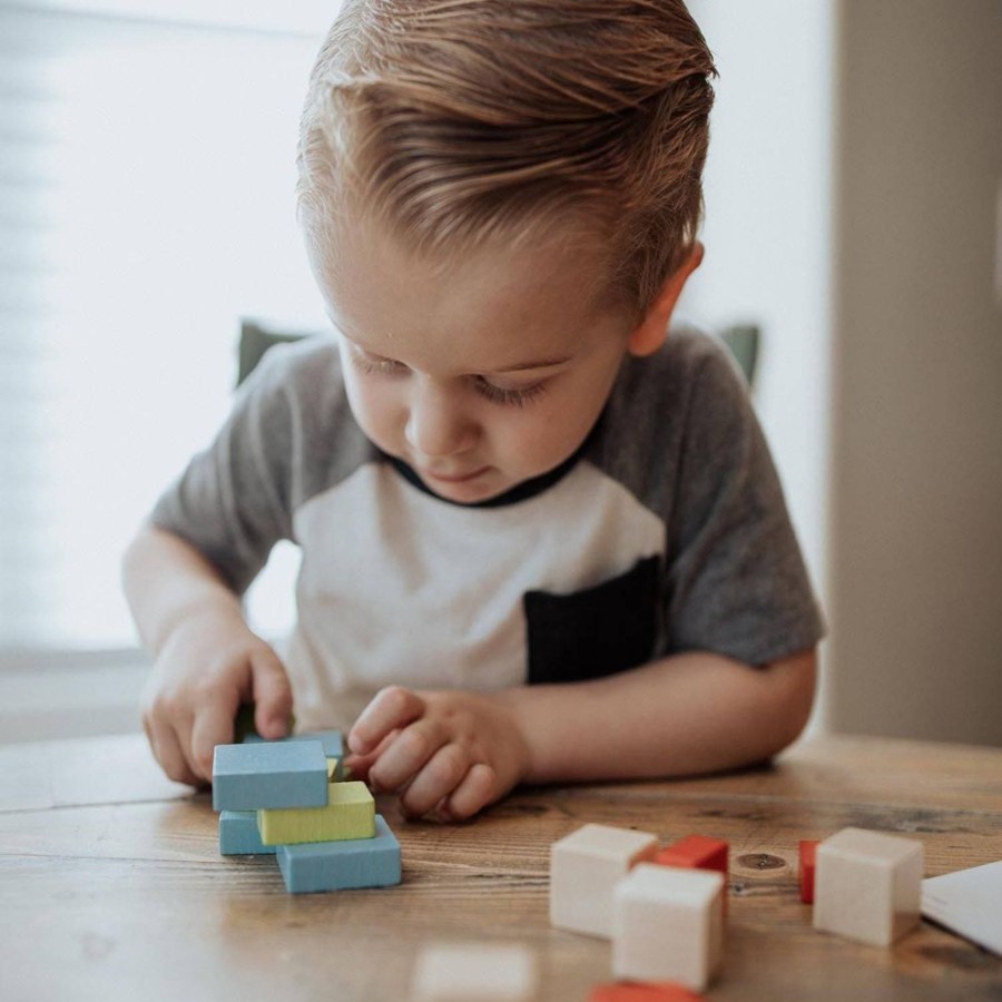 Vormsorteerders + Stapelspeelgoed | HABA Vier Bij Vier 3D-Arrangementspel Houten Bouwstenen