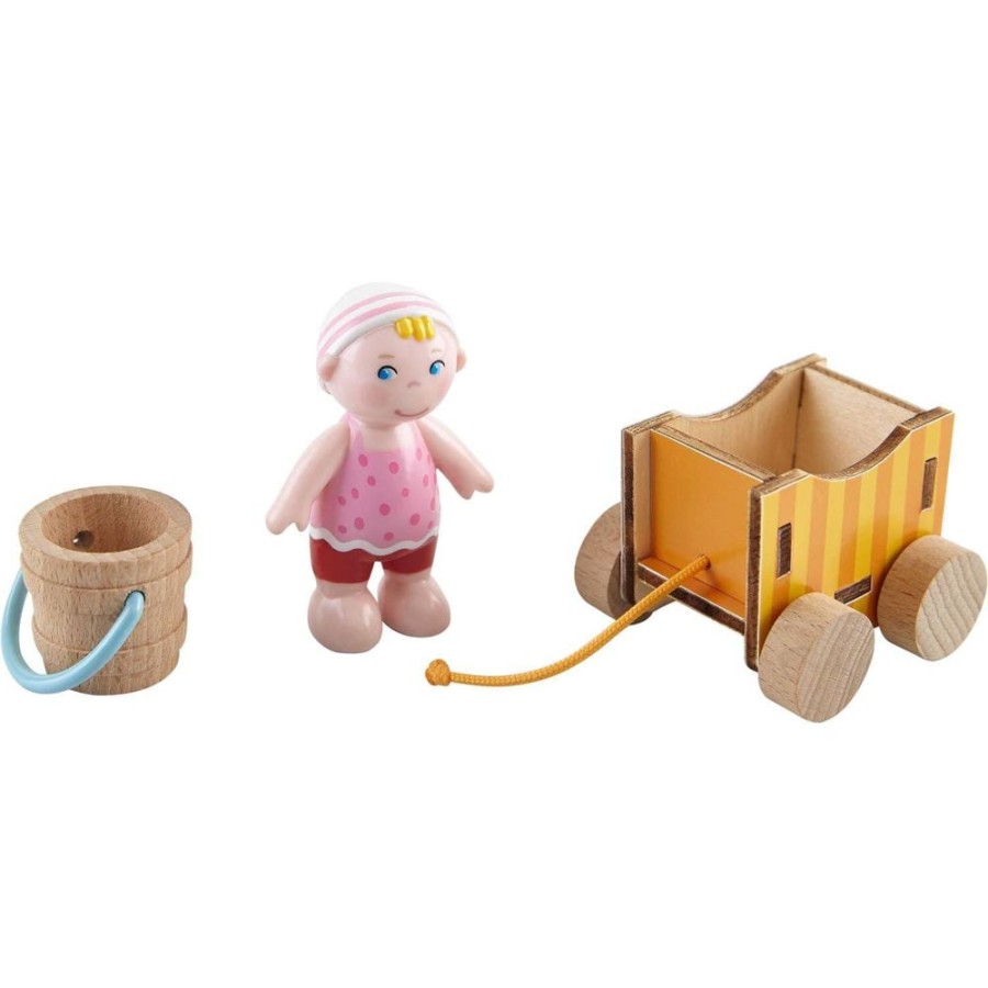 Kleine Vrienden Mensen | HABA Little Friends Baby Nora-Pop Met Wagen En Emmer