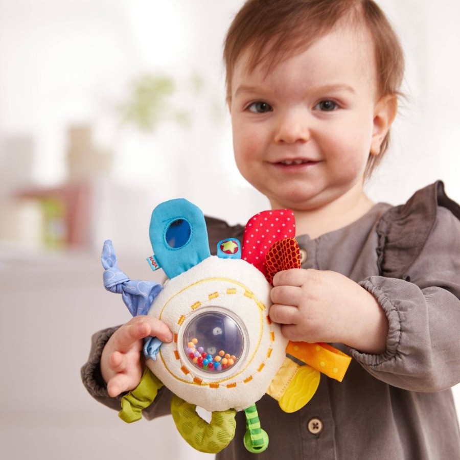 Pluche Babyspeelgoed | HABA Bijtring Knuffelig Regenboog Rond Activiteitenspeeltje