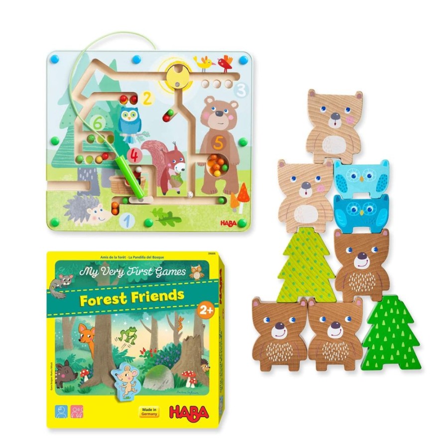 Vormsorteerders + Stapelspeelgoed | HABA Forest Friends Speelgoedbundel